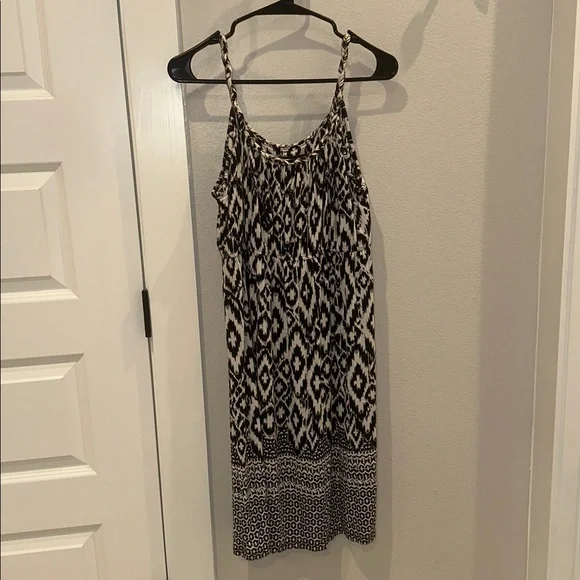Style & Co. | Dresses | Guc Black White Gold Womens Strap Sleeveless Dress  By Macys Style Co Brand | Poshmark